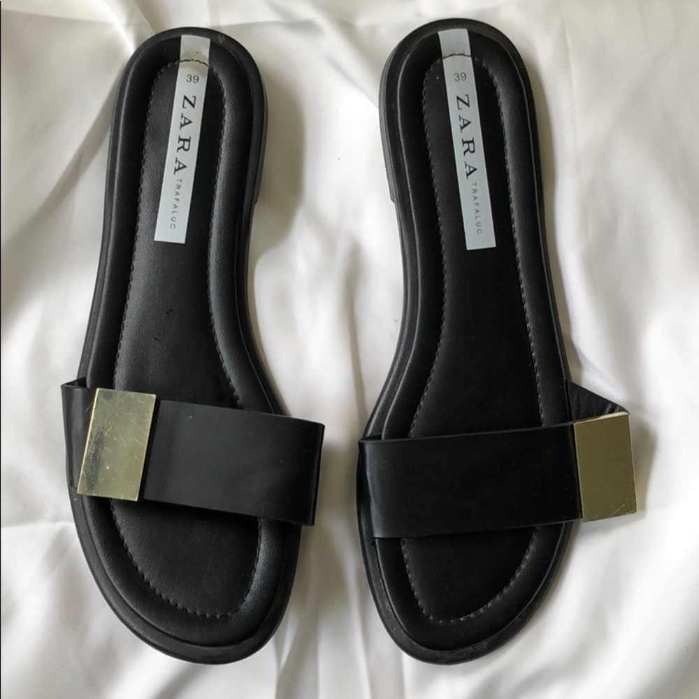 Zara Trafaluc Black Sandals